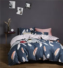 DecorBites™ Luxury Egyptian Cotton Bedding Set - Flamingo Leaf
