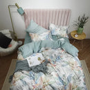 DecorBites™ Luxury Egyptian Cotton Bedding Set - Flamingo Leaf