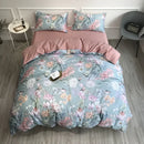 DecorBites™ Luxury Egyptian Cotton Bedding Set - Flamingo Leaf
