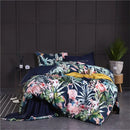 DecorBites™ Luxury Egyptian Cotton Bedding Set - Flamingo Leaf Pattern