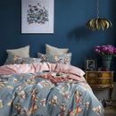 DecorBites™ Luxury Egyptian Cotton Bedding Set - Flamingo Leaf Print