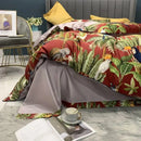 DecorBites™ Luxury Egyptian Cotton Bedding Set - Flamingo Leaf