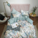 DecorBites™ Luxury Egyptian Cotton Bedding Set - Flamingo Leaf