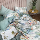 DecorBites™ Luxury Egyptian Cotton Bedding Set - Flamingo Leaf
