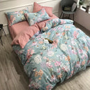 DecorBites™ Luxury Egyptian Cotton Bedding Set - Flamingo Leaf