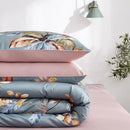 DecorBites™ Luxury Egyptian Cotton Bedding Set - Flamingo Leaf