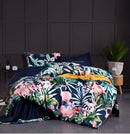 DecorBites™ Luxury Egyptian Cotton Bedding Set - Flamingo Leaf