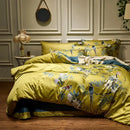DecorBites™ Luxury Egyptian Cotton Bedding Set - Flamingo Leaf