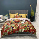 DecorBites™ Luxury Egyptian Cotton Bedding Set - Flamingo Leaf