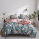 DecorBites™ Luxury Flamingo Leaf Bedding Set - Queen or King Size