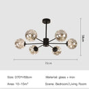 DecorBites™ Luxury Glass Ball Nordic Chandeliers - Dimmable