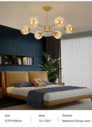 DecorBites™ Luxury Glass Ball Nordic Chandeliers - Dimmable