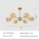 DecorBites™ Luxury Glass Ball Nordic Chandeliers - Dimmable