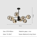 DecorBites™ Luxury Glass Ball Nordic Chandeliers - Dimmable