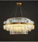 Modern gold luxury led crystal chandelier dining room light