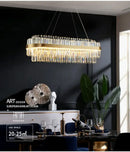 Modern gold luxury led crystal chandelier dining room light