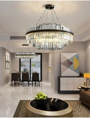Modern gold luxury led crystal chandelier dining room light
