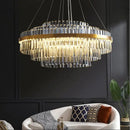 Modern gold luxury led crystal chandelier dining room light