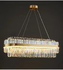 Modern gold luxury led crystal chandelier dining room light