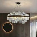 Modern gold luxury led crystal chandelier dining room light
