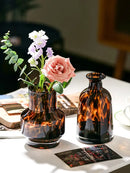 DecorBites™ Luxury Leopard Glass Vase for Home Decor