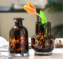 DecorBites™ Luxury Leopard Glass Vase for Home Decor