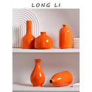 DecorBites™ Luxury Modern Ceramic Flower Vase Orange