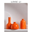 DecorBites™ Luxury Modern Ceramic Flower Vase Orange