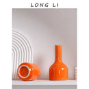 DecorBites™ Luxury Modern Ceramic Flower Vase Orange