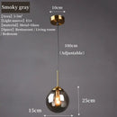 DecorBites™ Luxury Nordic LED Chandelier with Glass Shades
