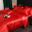 DecorBites™ Luxury Silk Bedding Set for King, Queen, Twin