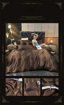 DecorBites™ Luxury Silk Bedding Set with Natural Mulberry Silk