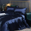 DecorBites™ Luxury Silk Bedding Set with Sheets