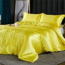 DecorBites™ Luxury Silk Bedding Set with Sheets