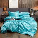 DecorBites™ Luxury Solid Color Bedding Set - Rayon Satin - Twin/Queen/King - 2/3/4pcs