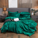 DecorBites™ Luxury Solid Color Bedding Set - Rayon Satin - Twin/Queen/King - 2/3/4pcs