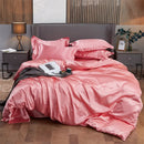 DecorBites™ Luxury Solid Color Rayon Satin Bedding Set