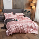 DecorBites™ Luxury Solid Color Satin Bedding Set
