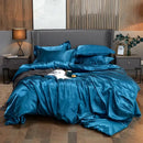 DecorBites™ Luxury Solid Color Satin Bedding Set - Twin/Queen/King