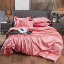DecorBites™ Luxury Solid Color Satin Bedding Set - Twin/Queen/King