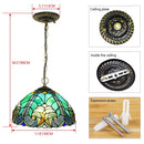DecorBites™ Luxury Tiffany Style Stained Glass Pendant Light