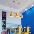 DecorBites™ Macaron Metal Restaurant Pendant Light with 3 Conical Bulbs