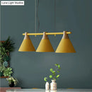 DecorBites™ Macaron Metal Restaurant Pendant Light with 3 Conical Bulbs