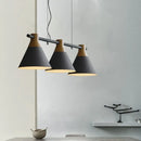 DecorBites™ Macaron Metal Restaurant Pendant Light with 3 Conical Bulbs