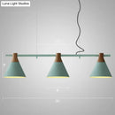 DecorBites™ Macaron Metal Restaurant Pendant Light with 3 Conical Bulbs