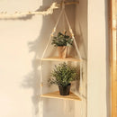 DecorBites™ Macrame Wall Hanging Corner Shelf for Boho Decor