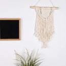 Chic bohemian cream macrame wall hanging bedroom woven decor