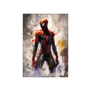 Vibrant stylized superhero canvas wall art for kids bedroom