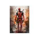 Vibrant stylized superhero canvas wall art for kids bedroom