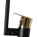 DecorBites™ Matte Black & Gold Bathroom Faucet, Dual Water Modes